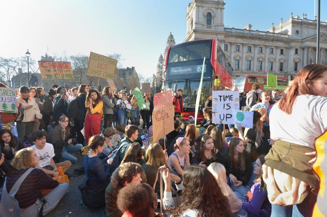 Climate change protest