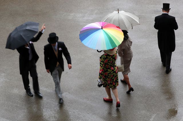 Rain at Ascot