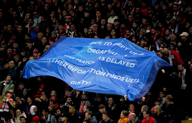 Liverpool fans made their anger with UEFA clear