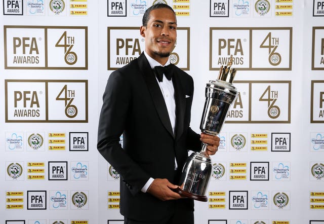 Virgil Van Dijk was named PFA Players' Player of the Year in 2019