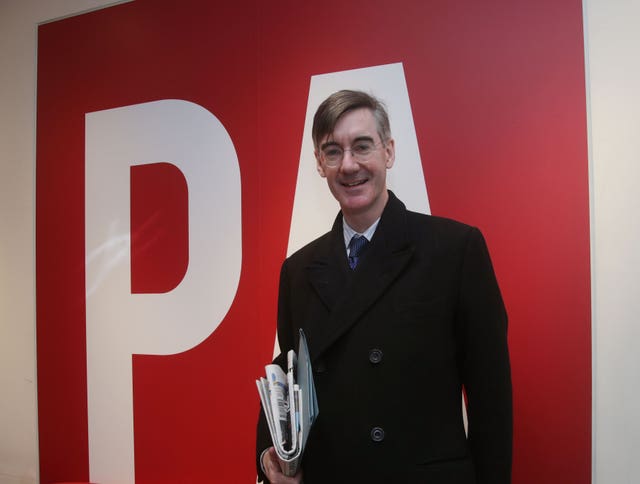 Conservative MP Jacob Rees-Mogg delivered an impassioned defence of journalism during a visit to the Press Association. (Yui Mok/PA)