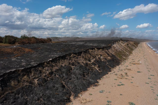 Suffolk coast wildfire
