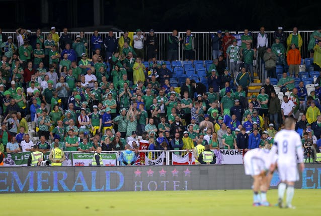 Northern Ireland fans were unhappy with the defeat in Kosovo