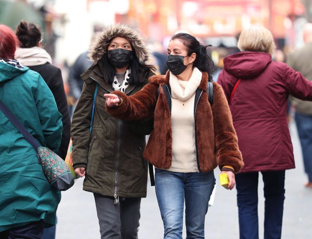 People wearing masks