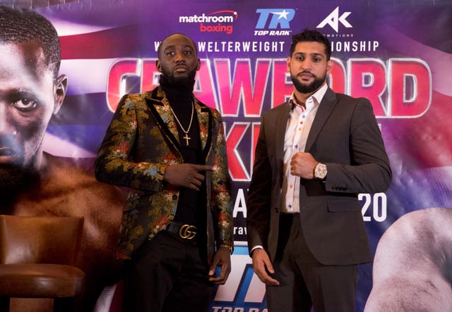 Terence Crawford (left) takes on Amir Khan in New York this weekend 