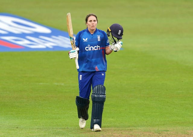 Nat Sciver-Brunt celebrates a hundred