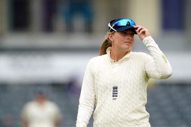 England’s Sophie Ecclestone took four for 88 in the second innings, bowling 26 overs