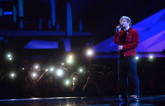 Ed Sheeran takes to the stage 