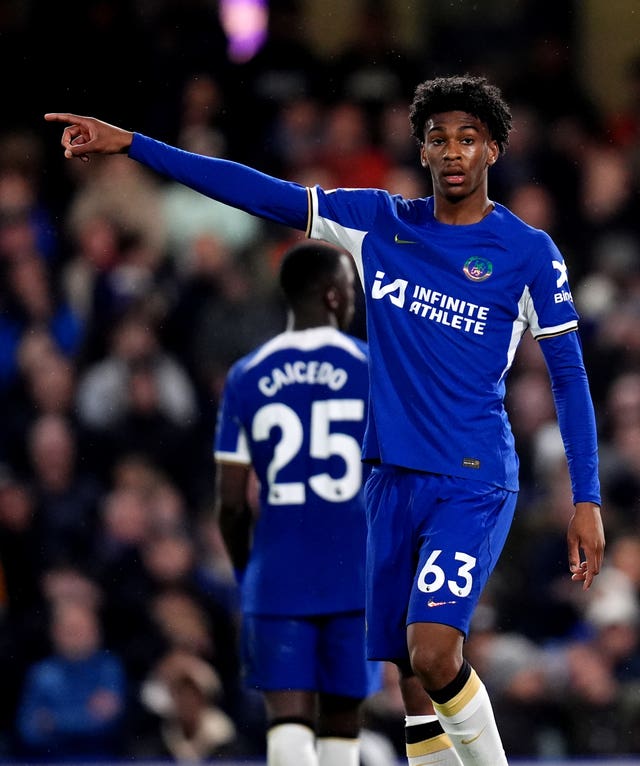 Josh Acheampong playing for Chelsea