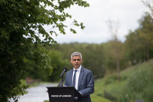 Mayor of London Sadiq Khan announces the opening of the Covid-19 memorial