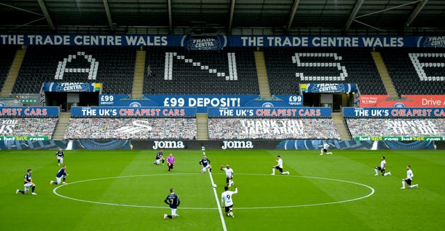 Millwall players have been taking a knee to show their support for the Black Lives Matter movement since June