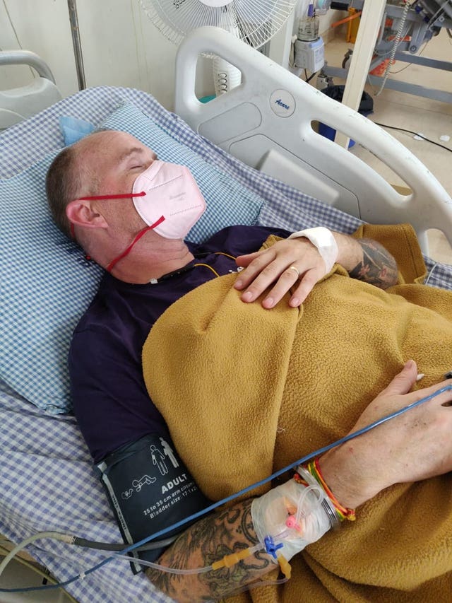 Ian Jones had been in intensive care in India but his family hope to get him home to the UK (Family Handout/PA)