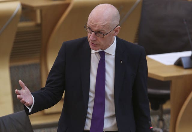 John Swinney in Holyrood