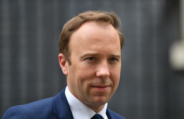 Health Secretary Matt Hancock