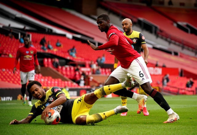 Paul Pogba played 63 minutes against Southampton on Monday