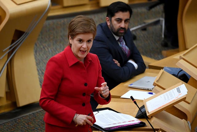 Nicola Sturgeon in Holyrood