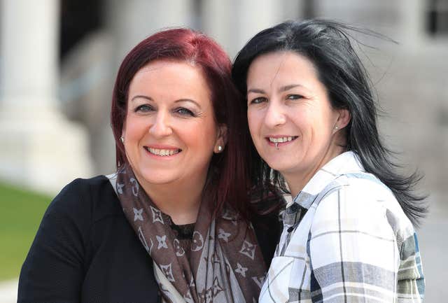 Cara McCann and Amanda McGurk want their wedding next year to be more than a civil partnership ceremony (Niall Carson/PA)