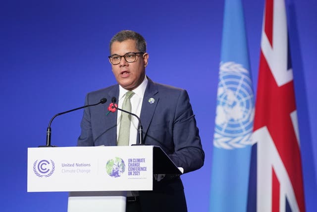 Alok Sharma telling finance leaders they were Swampys (Stefan Rousseau/PA)