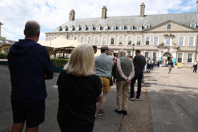 People queueing at the Irish Museum of Modern Art in Dublin