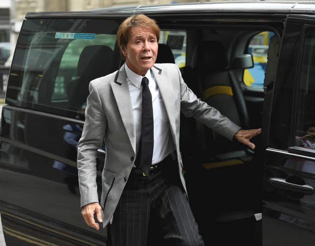 Sir Cliff has sued the BBC over its coverage of the raid (Kirsty O’Connor/PA)