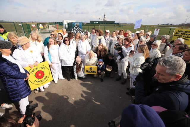 Anti-fracking protest