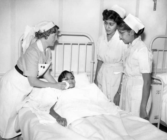 Health – Nursing Training – Blanket Bed Bath – Mount Vernon Hospital – 1956
