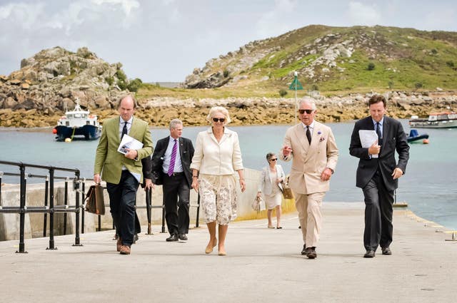 The Prince of Wales and Duchess of Cornwall on St Agnes