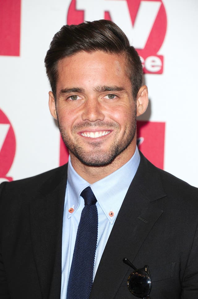 Spencer Matthews arrives at the TV Choice Awards at the Dorchester hotel in London.