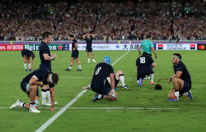 Scotland were dumped out of the World Cup by hosts Japan