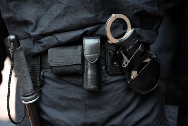 Police equipmment (Anthony Devlin/PA)