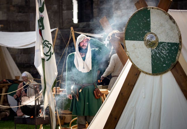 Whitby Abbey viking re-enactment