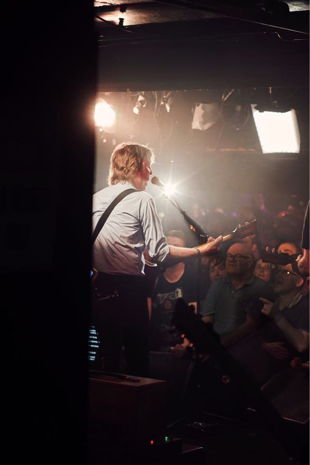 Paul McCartney performs at the Cavern Club
