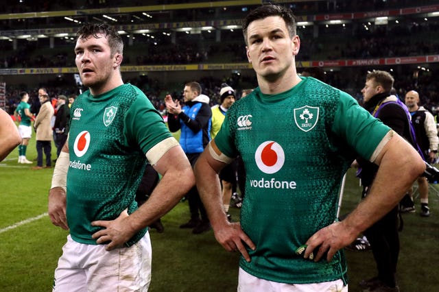Ireland's Peter O'Mahony, left, and captain Johnny Sexton, right, this week signed contract extensions