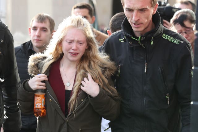 Alesha MacPhail's mother leaves court