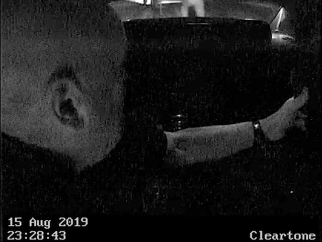 Screengrab of Pc Andrew Shaw reversing