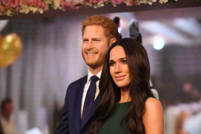 Meghan Markle's wax figure is unveiled alongside Prince Harry's