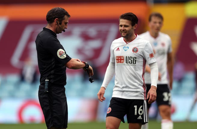 Sheffield United were wrongly denied a goal at Villa Park