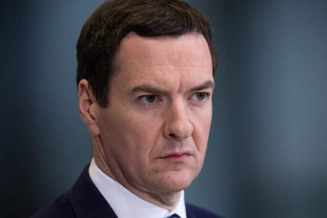 George Osborne urged Mrs May to take the “threat” of a no-deal Brexit off the table (Matt Cardy/PA)