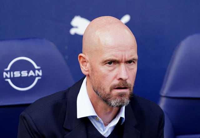 Erik Ten Hag in the dugout