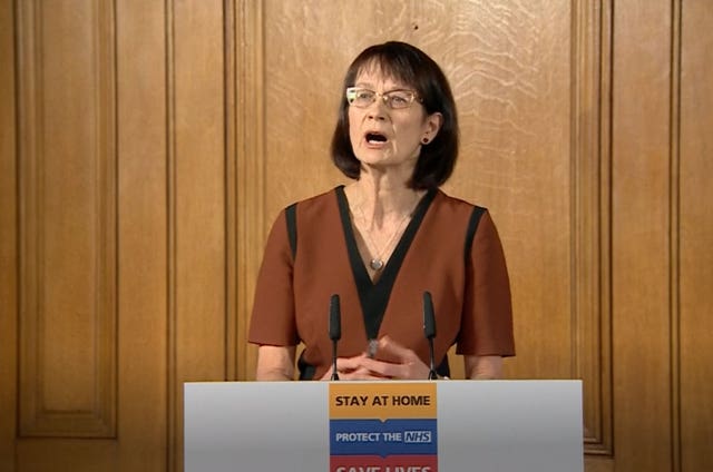 Deputy chief medical officer Dr Jenny Harries (PA Video/PA Wire)