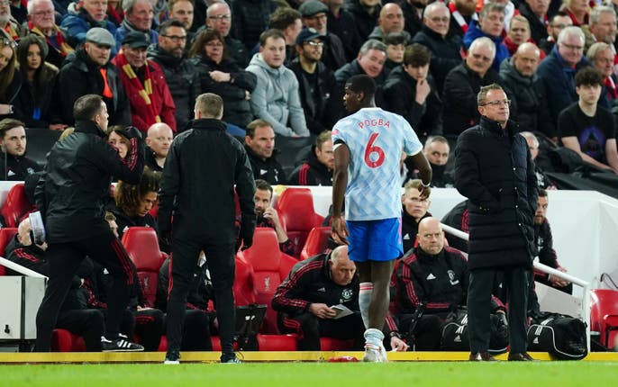 Paul Pogba goes off injured