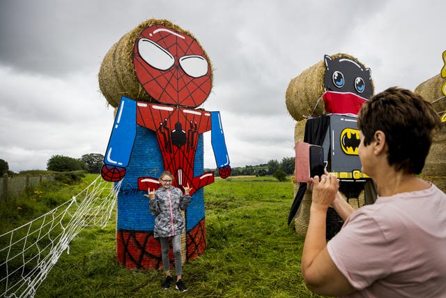 Superhero hay bales