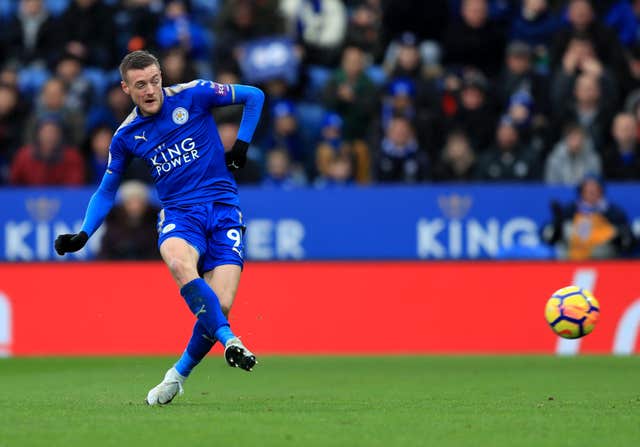 Jamie Vardy opened the scoring at the King Power