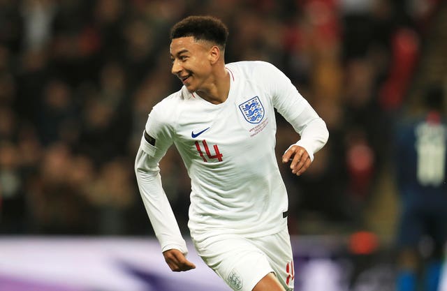 Jesse Lingard started England's World Cup semi-final against Croatia and has scored in each of the Three Lions' last two games (Mike Egerton/PA).