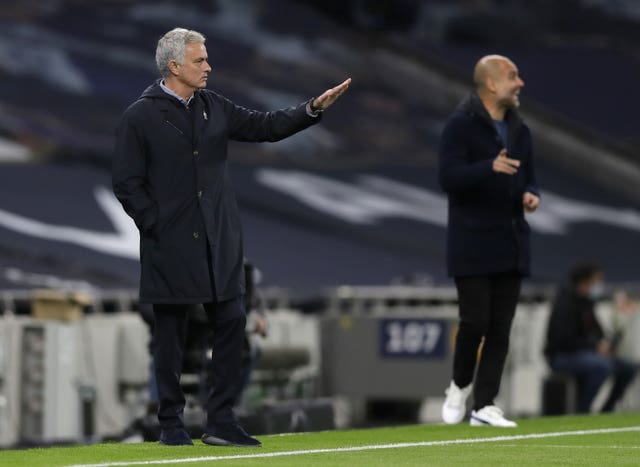 Former Manchester United boss Jose Mourinho led Spurs to a win against rivals City