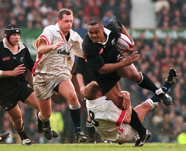 Jonah Lomu scored 37 tries in 63 caps for New Zealand