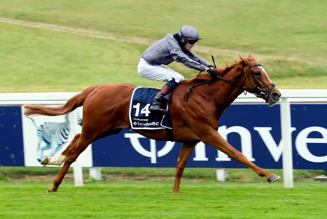 Serpentine ridden by jockey Emmet McNamara wins the Investec Derby at Epsom Racecourse behind closed doors (Bill Selwyn/PA)