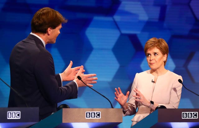 Richard Tice and Nicola Sturgeon clashed during the BBC's seven-way election debate in Cardiff