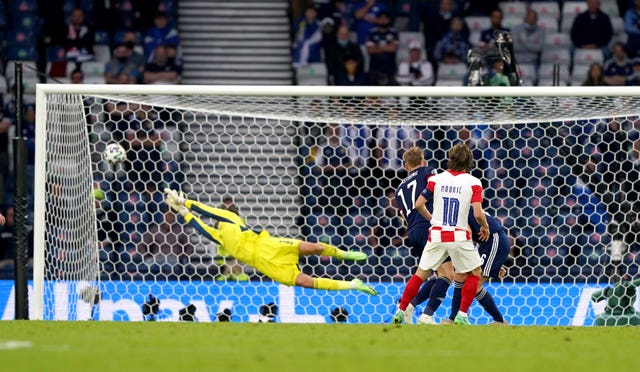 Luka Modric scored a stunning goal against the Scots in Glasgow