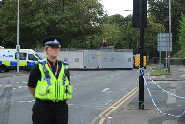 A police cordon after a fatal crash in Bradford